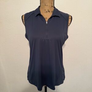 Slazenger Gray Sleeveless Polo with zipper Medium